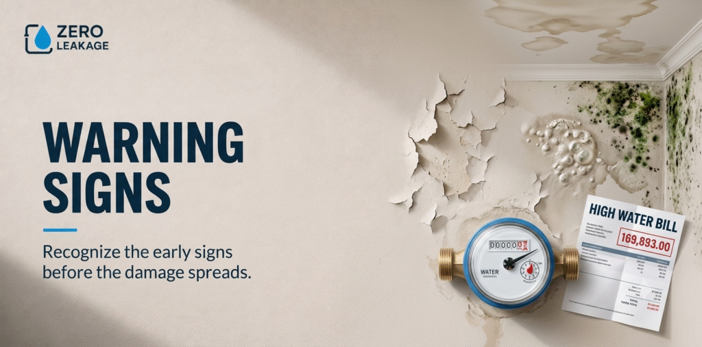 Common Signs of Hidden Water Leakage